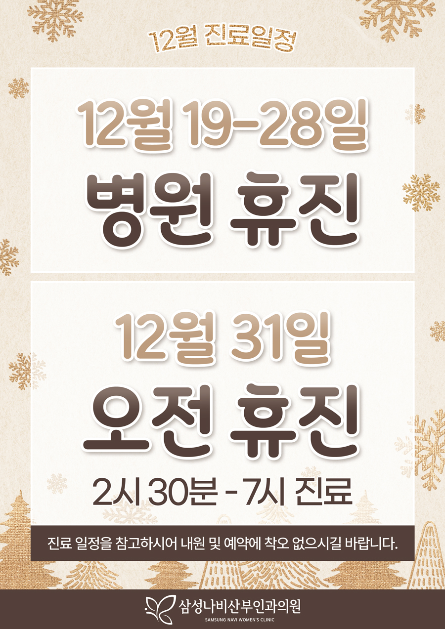 12월 휴진 일정